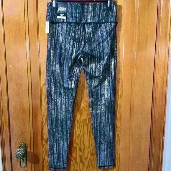 PINK Victoria Sport Full Length Black and Gray Leggin2/$20 - Picture 2 of 4